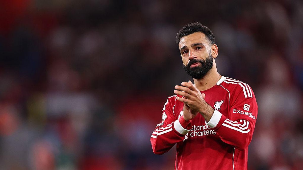 Mohamed Salah emosional saat Liverpool vs Bournemouth. (Foto: Getty Images/Robbie Jay Barratt - AMA)
