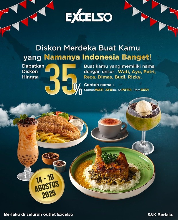 Diskon Merdeka Excelso/Foto: Instagram @excelsocoffee