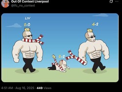 Apapun, Liverpool tetap mengawali usaha mempertahankan gelar juara dengan kemenangan. Sempat tersandung di pertengahan, tapi tetap menang. Foto: dok. Internet/X (Twitter)