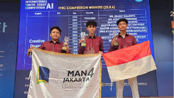 Keren! Murid MAN 4 Jakarta Buktikan Jago Robotika di Korea Selatan