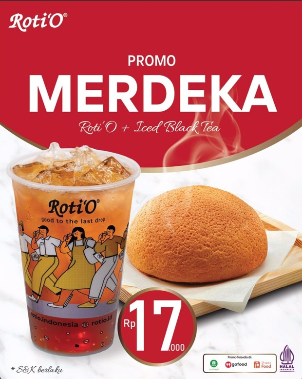 Promo Merdeka Roti O/Foto: Instagram @rotio.indonesia