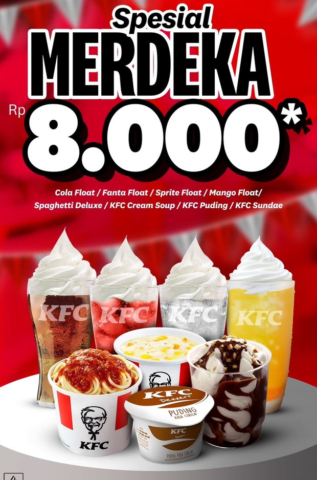 Spesial Merdeka KFC/Foto: Instagram @kfcindonesia