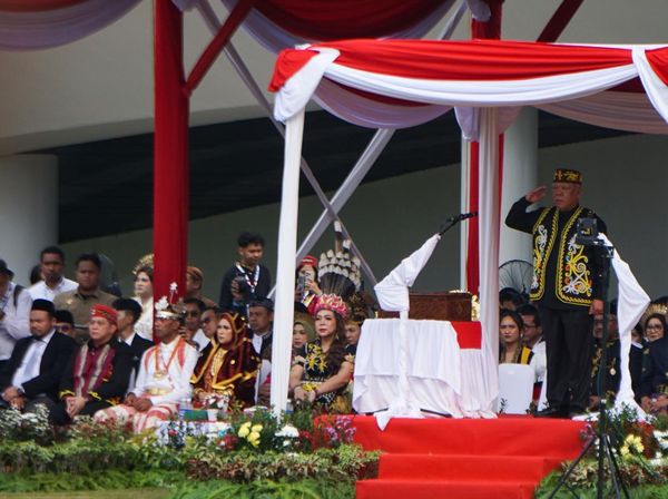 Potret Basuki Hadimuljono Pimpin Upacara HUT ke-80 RI di IKN