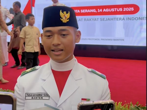 Haru Shanty dan Denny Cagur, Putra Sulung Jadi Paskibraka Provinsi Banten
