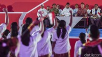 Prabowo Saksikan Karnaval HUT ke-80 RI di Monas