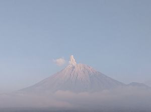 Gunung Semeru Erupsi 4 Kali Hari Ini, Tinggi Letusan 1 Km Gunung Semeru Erupsi 4 Kali Hari Ini, Tinggi Letusan 1 Km