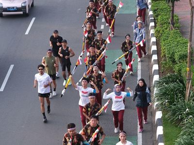 Potret Lari Lintas Juang Labschool UNJ, Siswa SMA Lari 17 Kilometer