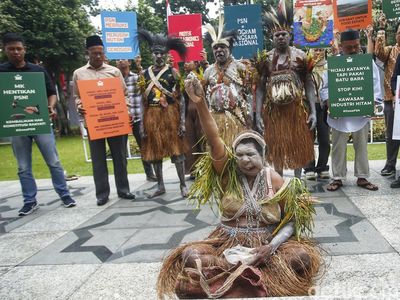 Aktivis dan Korban PSN Gelar Doa di Depan MK Jelang Sidang Judicial Review