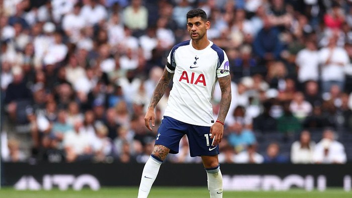 LONDON, ENGLAND - AUGUST 16: Cristian Romero of Tottenham Hotspur during the Premier League match between Tottenham Hotspur and Burnley at Tottenham Hotspur Stadium on August 16, 2025 in London, England. (Photo by Shaun Brooks - CameraSport via Getty Images)