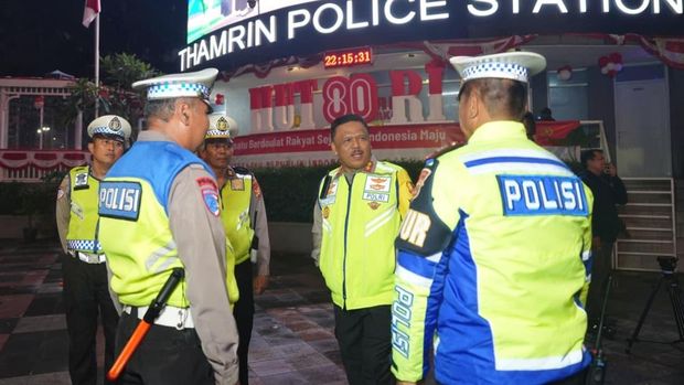 Kakorlantas Irjen Agus Suryonugroho turun dalam pengamanan puncak HUT ke-80 RI (dok.Korlantas Polri)