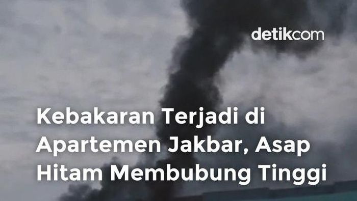 Video: Apartemen di Cengkareng Jakbar Terbakar, Asap Membubung 