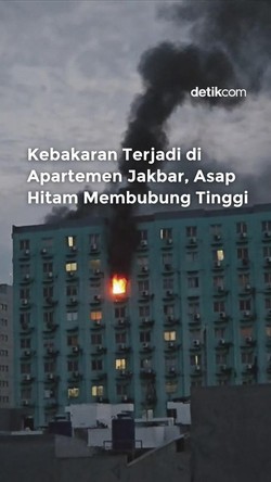 Video: Apartemen di Cengkareng Jakbar Terbakar, Asap Membubung 