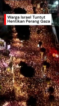 Video: Pemandangan dari Langit Saat Ratusan Ribu Warga Israel Turun ke Jalan