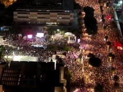 Video: Lautan Manusia saat Warga Israel Demo Minta Perang Gaza Dihentikan