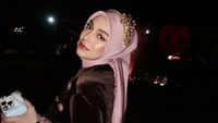 Gaya Celine Evangelista Berhijab dan Berkebaya di Istana Merdeka Curi Perhatian