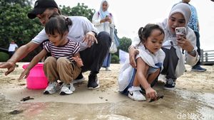 200 Tukik Penyu Sisik Dilepas ke Laut Pulau Bidadari