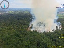 Lahan Gambut 5 Hektare di Muba Terbakar, Halikopter Lakukan Water Bombing