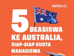 Infografis: 5 Beasiswa ke Australia, Siap-siap Kuota Mahasiswa Ditambah!