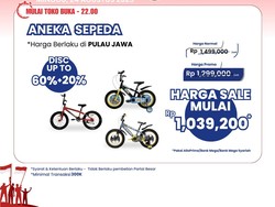 Obral Sepeda Anak Harga Miring, Hanya di Transmart Full Day Sale