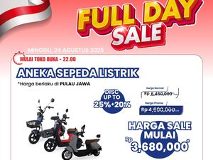 Sepeda Listrik Mulai Rp 3,6 Jutaan, Cuma di Transmart Full Day Sale Sepeda Listrik Mulai Rp 3,6 Jutaan, Cuma di Transmart Full Day Sale