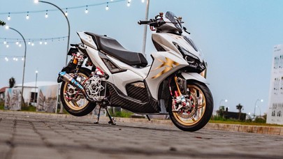 Modifikasi Gahar Yamaha Aerox Alpha, Bukan buat Kaum Mendang-mending