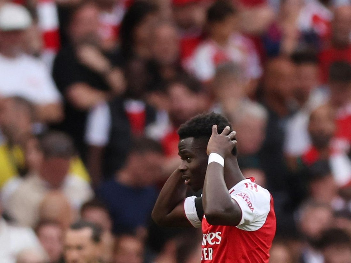 Bukayo Saka masih dibatasi menit bermainnya oleh Mikel Arteta. (Foto: REUTERS/David Klein)