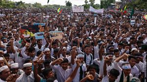 Delapan Tahun Tanpa Kepastian, Rohingya Serukan Keadilan Lewat Aksi Damai