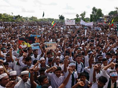 Delapan Tahun Tanpa Kepastian, Rohingya Serukan Keadilan Lewat Aksi Damai