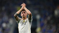Federico Valverde berada di urutan kedua dengan 72 penampilan bersama Real Madrid dan Timnas Uruguay. Ia bermain selama 6.676 menit, terlama di antara yang lain. Foto: NurPhoto via Getty Images/NurPhoto