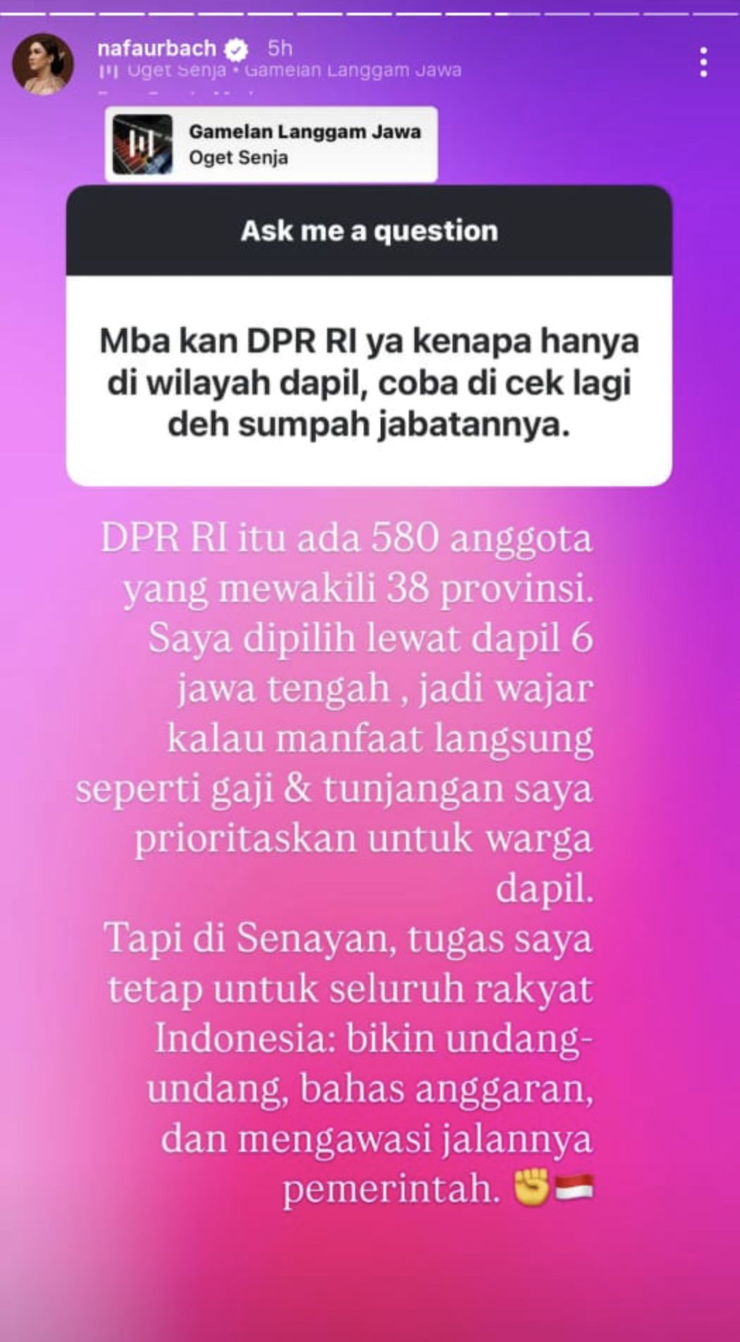 Kontroversi Tunjangan Rumah DPR, Nafa Urbach