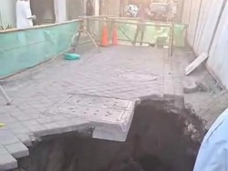 Ada Lubang Menganga, Jalan Popies I Kuta Ditutup Sementara