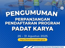 Pendaftaran Padat Karya 2025 Diperpanjang, Catat Jadwal dan Tata Caranya!