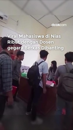 Video: Viral Mahasiswa di Nias Ribut dengan Dosen gegara Berkas Dibanting
