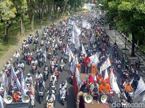Ribuan Buruh Demo Hari Ini di Surabaya, Simak Sejumlah Titik Kemacetannya