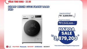 Belanja Mesin Cuci Front Load 7KG di Transmart Hemat, Harga Rp 3 jutaan