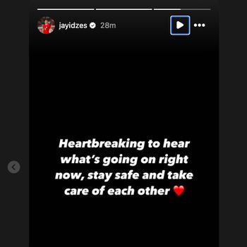 Jay Idzes menyampaikan pesan melalui Instagram, Minggu (31/8) siang.