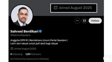 NasDem Tegaskan Akun X 'Sahroni Berdikari' Palsu, Bukan Milik Sahroni