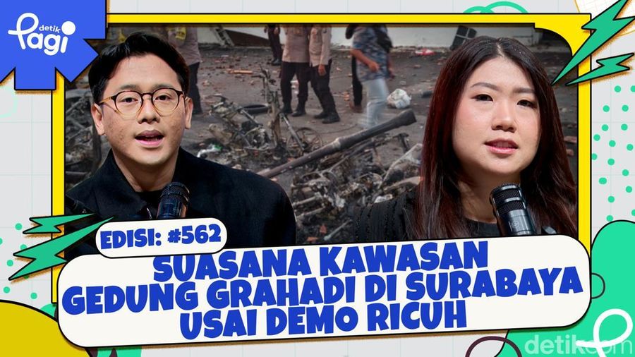 Video: Suasana Kawasan Gedung Grahadi di Surabaya Usai Demo Ricuh
