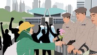 Sejumlah Mahasiswa Gelar Demo di Gedung DPR Hari Ini