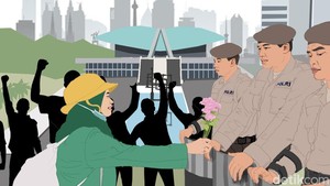 Sejumlah Mahasiswa Gelar Demo di Gedung DPR Hari Ini
