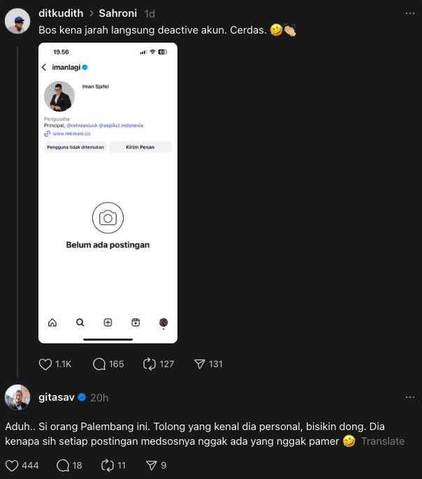 Komentar Gitasav Soal Aspri Ahmad Sahroni