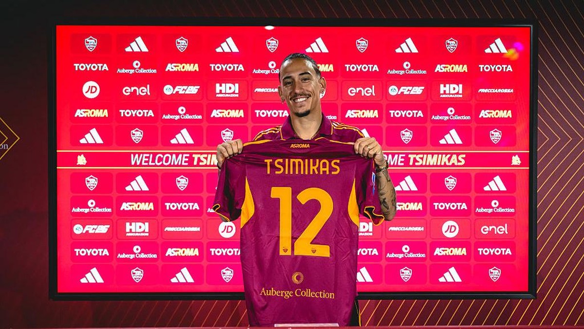 Kostas Tsimikas dipinjamkan Liverpool ke AS Roma (AS Roma via Getty Images/Fabio Rossi)