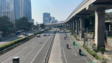 Lalin Gatsu-Sudirman Lancar Usai Imbauan WFH, Warga: Kayak Bukan Jakarta