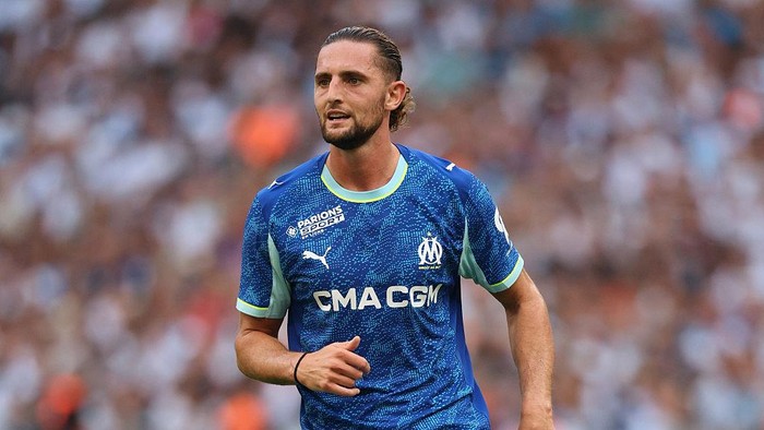 MARSEILLE, FRANCE - AUGUST 9: Adrien Rabiot of Olympique de Marseille running during the Pre-Season Friendly match between Olympique de Marseille and Aston Villa at Orange Velodrome on August 9, 2025 in Marseille, France. (Photo by Neal Simpson/Sportsphoto/Allstar via Getty Images)