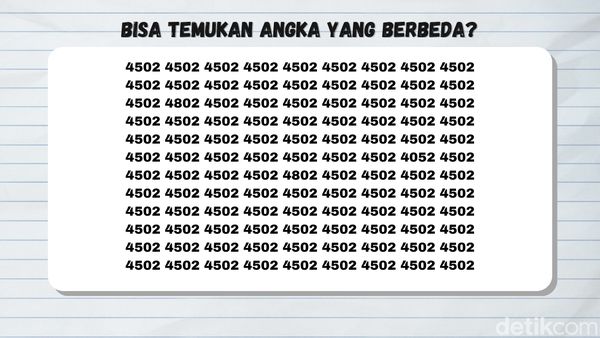 Tes Kejelian Mata, Bisa Menemukan Angka yang Berbeda?