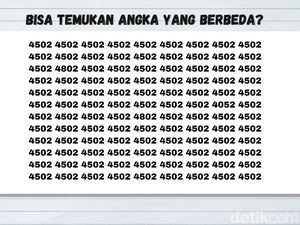 Tes Kejelian Mata, Bisa Menemukan Angka yang Berbeda? Tes Kejelian Mata, Bisa Menemukan Angka yang Berbeda?