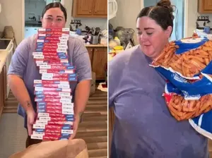 Nyetok 32 Kardus Pizza hingga 14 Blok Keju, Belanjaan Ibu Ini Jadi Sorotan Nyetok 32 Kardus Pizza hingga 14 Blok Keju, Belanjaan Ibu Ini Jadi Sorotan