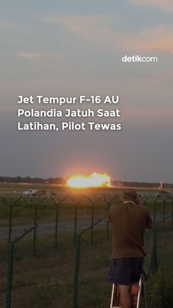 Video Detik-detik Jet Tempur Polandia Jatuh Saat Latihan, Pilot Tewas