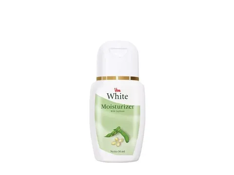 Viva White Moisturizer Soybean dengan ekstrak soybean oil dan ceramide cocok untuk permasalahan kulit kusam, kulit berminyak, atau tekstur tidak merata.