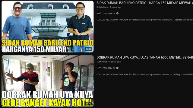 Gosip Terkini Selebriti Insertlive : Daftar Anggota DPR yang Rumahnya Pernah Masuk Konten YouTube Andre Taulany